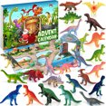 thumbnail image 2 of Calendario de adviento 2024 Escena de dinosaurios navideños Calendario de adviento, cuenta regresiva hasta 24 juego de juguetes con números de dinosaurios, 2 of 5