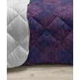 thumbnail image 3 of Indigo Down Alternative Comforter, Modern Design Floral Image Leaves Rose Petals Inspired Design Art Print, Microfiber Quilt for All Season, 5 Sizes, Navy Blue and White, by Ambesonne, 3 of 3