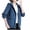 Blue, variant on Uaswgudfs Women's Corduroy Hooded Zip-Up Jacket, Casual Long Sleeve Coat with Pockets - Everyday Outerwear Blue L