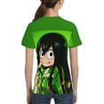 thumbnail image 5 of My Hero Academia Tsuyu Asui Kids T-Shirt 3d Printed Graphic T-Shirts Boys And Girls Short Sleeve Shirts For Youth Kids X-Small, 5 of 7