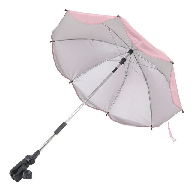 Parasol pour Bébé, Parapluie Universel 14 Po avec Pince, Protection contre le Soleil Réglable à 360 Degrés, Parapluie Imperméable pour Chariot, Vélo, Fauteuil Roulant, Chaise de Plage