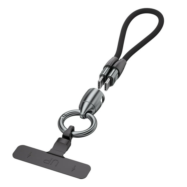 Klonfd Phone Wrist Lanyard Built In 240W Type C Phone Lanyard Charging Fast Charge & Data Transfer With Tether Tab