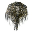 thumbnail image 4 of Yinanstore Women Shawl Wrap Unique Sequin Shawl Cape for Formal Occasion Festival Dance Black, 4 of 8
