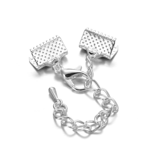Accesorios de joyería para hacer uno mismo, cierre de langosta, cadena de cola extendida, pequeña gota de agua, clip de cuerda, cierre hecho a mano