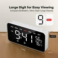 thumbnail image 5 of Digital Alarm Clocks for Bedrooms, Loud Alarm Clock for Heavy Sleepers,Temperature & Humidity Detect White ABS, 5 of 7
