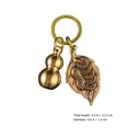 thumbnail image 2 of unbranded Llavero De Latón Dorado Con Colgante De Calabaza Estilo Retro Y Para Uso Diario, 2 of 8
