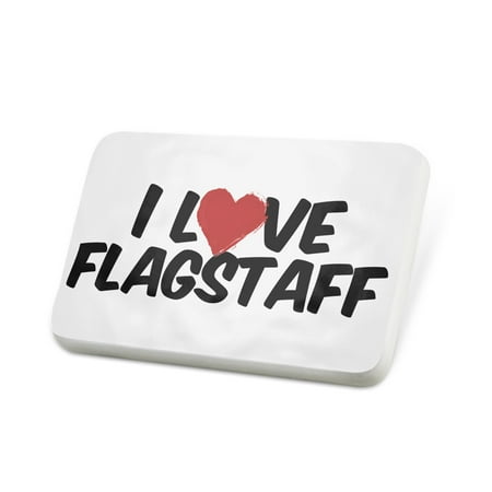 Porcelein Pin I Love Flagstaff Lapel Badge – NEONBLOND