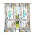 thumbnail image 6 of Yayeee Window Curtains Set of 2 for Living Room Light Filtering 63"x42", Colorful School, 6 of 7