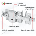 thumbnail image 2 of "Cerradura De Barra Chapas Para Puertas Seguridad, Derecha Cromado Lab.G, Plateado ", 2 of 5