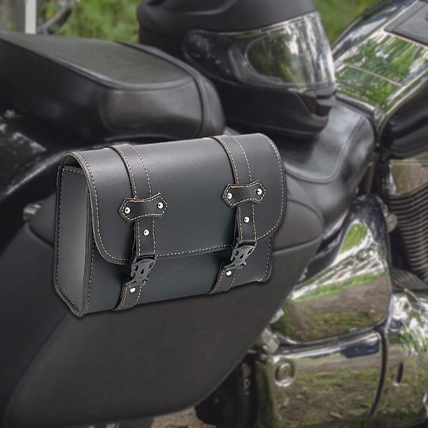 Bolsa genérica para herramientas de motocicleta, bolsa de equipaje para ciclismo, bolsa lateral para accesorios de conducción, bolsa para horquilla, b Negro