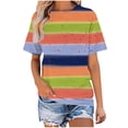 thumbnail image 2 of Fiudx Liquidación de Ahorros de Verano Blusa de Manga Corta con Cuello Redondo y Pantalón Corto Informal para Mujer a La Moda, 2 of 5