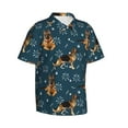 thumbnail image 2 of Daiia German Shepherd Dog Hawaiian Shirt for Men Gentle Cotton Regular Short Sleeve Casual-XX-Large, 2 of 9