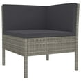 thumbnail image 5 of vidaXL 11 Piece Patio Lounge Set with Cushions Poly Rattan Gray, 5 of 9