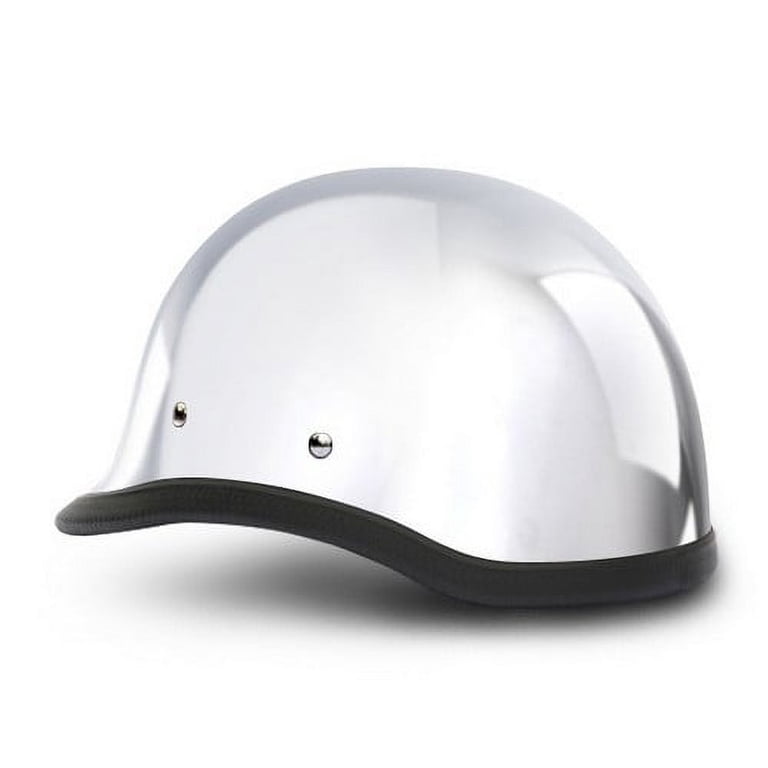chrome motorcycle helmets for women Smallest Lightest SOA Style Beanie Half Helmet Hawk chrome helmet with an adjustable chin strap can be yours at a great low price Novelty Hawk- Chrome 2XL