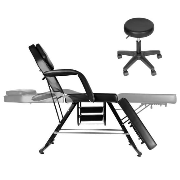 YOEXTO Adjustable Tattoo Chair, Facial Chair Massage, Esthetician Lash Bed with Removable Headrest and Armrests, Professional Beauty Lash Spa Artist Salon Barber Equipment