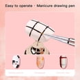 thumbnail image 4 of Juego de pinceles para decoración de uñas, 5 pinceles para diseño de uñas con tapa para bolígrafo, pincel para uñas en gel, pincel para delineador de uñas, 4 of 7