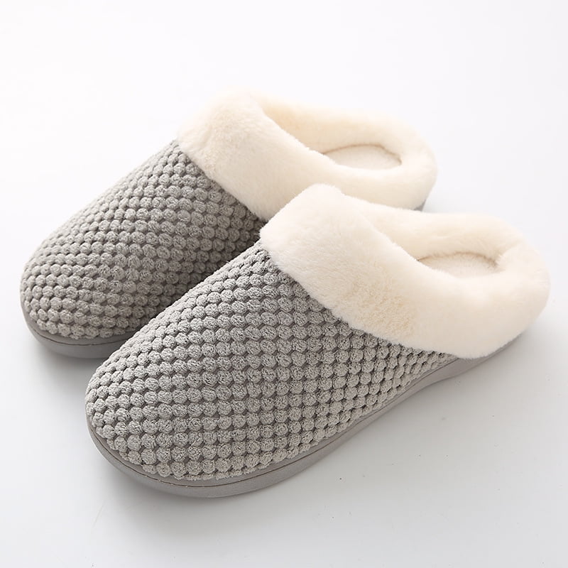 Men's and Women's Memory Foam Slippers Comfortable House Shoes Indoor and Outdoor 
