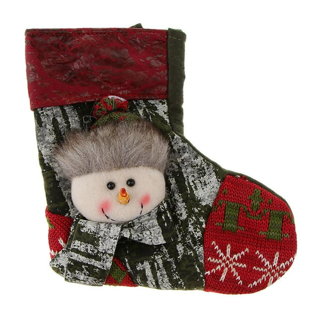 medias de navidad bolsa de regalo de favor de navidad colgando decoración Monigote de nieve Sunnimix Titular de dulces de medias de Navidad