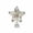 Silver, variant on Hvmvliv Lighted Christmas Tree Topper Star Tinsel Pentagram Glowing Star In Gold Silver Multicolor For Xmas Tree Holiday Party Decor