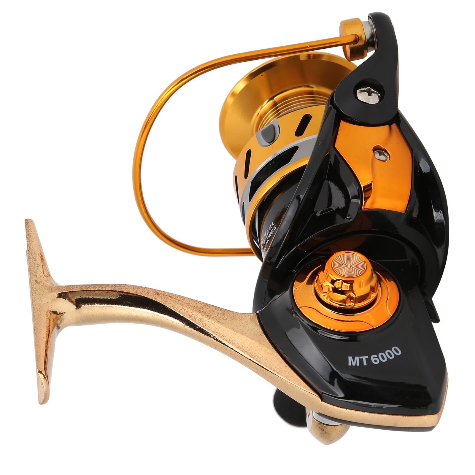 BIMZUC MT6000 Metal Sea Fishing Spinning Reel 12+1BB 5.5:1 Gear Ratio Portable Fishing Wheel for Saltwater and Freshwater Angling, Ambidextrous Smooth Casting Professional Tackle Gear