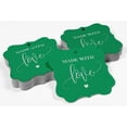 thumbnail image 4 of Inkdotpot Real Silver Foil Made With Love Wedding Tags Favor Bracket Shape Hang Pack Of 100 Paper Tags, 4 of 7