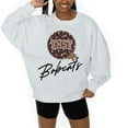 thumbnail image 3 of Women's Gameday Couture Ash Texas State Bobcats Premium Fleece Pullover Sweatshirt, 3 of 5