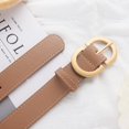 thumbnail image 5 of Women'S Belt Trend Gold Oval Buckle Belt Casual Versatile Belt Pu Belt Cheap Belt Pair with Jeans, Gift for Mother or Girlfriend (WHITE,105cm), 5 of 7