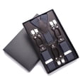 thumbnail image 1 of Bretelles pour Hommes avec 6 Clips Solides en Forme de Y Grand Cuir Costume Smoking, 1 of 9