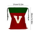 thumbnail image 3 of Christmas Gift Bag 26 Letters Xmas Gifts Bag with Drawstring, Red and Green Santa Bags for Holiday Festive Party Supplies (V), 3 of 6