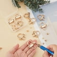 thumbnail image 2 of 10 Sets Alloy Bag Side Clip Buckle Double Ring Chain Strap Connector Buckle Purse Suspension Clasp Handbag Hardware Clip Buckles D Ring Stud Screw for DIY Handicraft Bag Making 1.1 Inch, 2 of 5