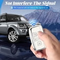 thumbnail image 3 of Key Fob Cover Compatible with Range Rover LR4 Sport Evoque Jaguar XF XJ XJL F-Pace Keychain Case Holder Protector,White, 3 of 6