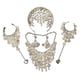 thumbnail image 2 of Conjunto de 4 joyas para mujer, joyería para danza del vientre, horquilla ligera, collar y pendientes. Pendientes de clip, 2 of 7