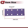 thumbnail image 5 of Unique Bargains 50Pcs Sanding Discs Wet Dry Waterproof Hook & Loop Sandpaper for Woodworking, Automotive Refinishing 7.80"x2.76" 8 Hole 80Grit Purple Ceramic Abrasive, 5 of 6
