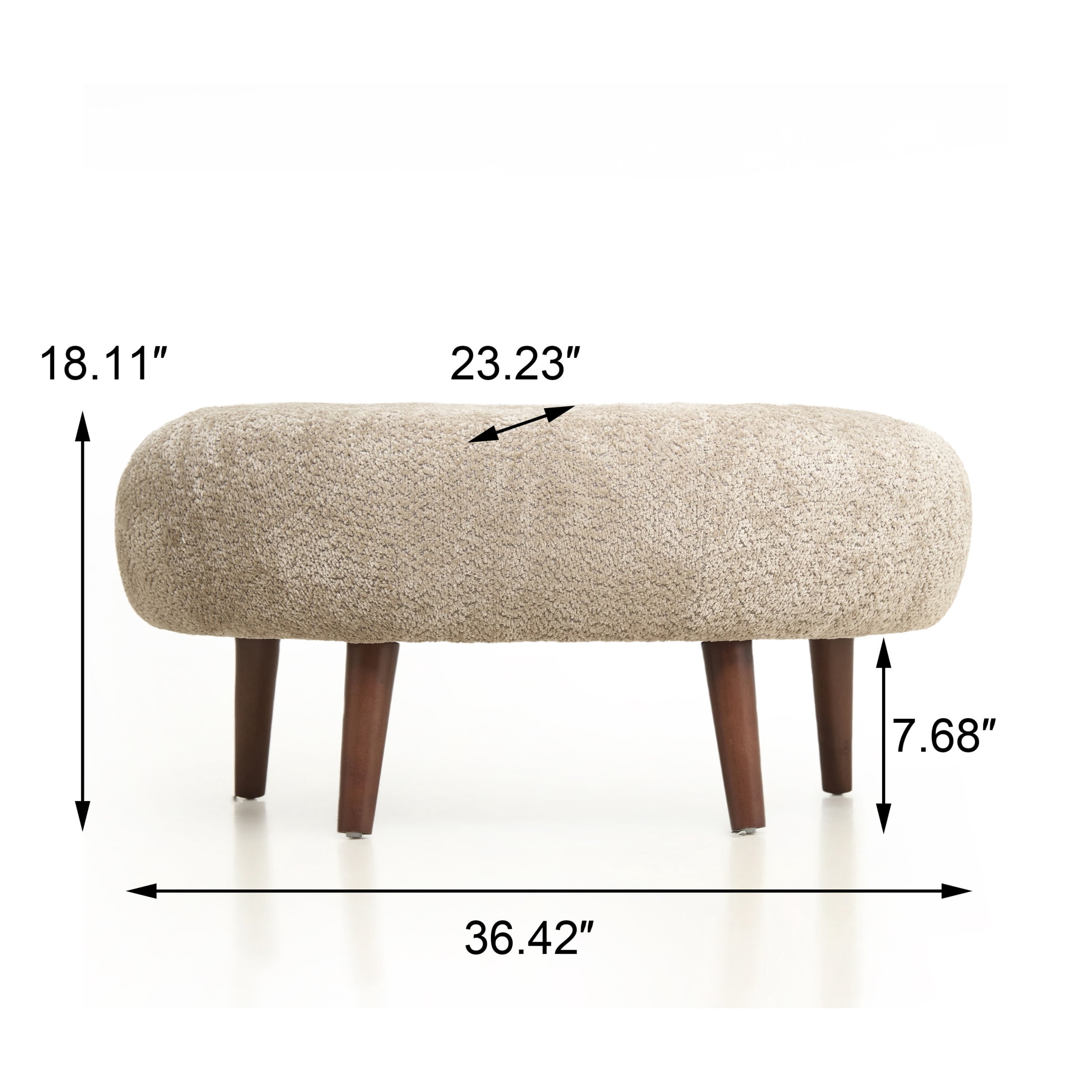 Noble House Kilby Nordic 36" Chenille Bucket Accent Chair with Ottoman, Lazy Lounge Club Chair for Living Room, Camel