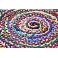 thumbnail image 6 of 5 ft Round Area Rug Multi-color Cotton Braided Reversible for Living Room - 5', 6 of 9