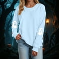 thumbnail image 2 of Jkety Halloween Tshirts Women T Shirts for Women Casual Western Graphic Pullover Tops Hoodies Tees Cowgirls Country Outfits(White,M), 2 of 5