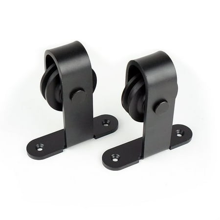 Lubann J Style Top Mount Sliding Wood Track Kit Barn Door Hardware Lubann J Style Top Mount Sliding Wood Track Kit Barn Door Hardware