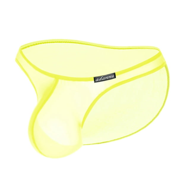 Jamicy Men's Briefs Gift for Husband Mens Briefs Thong Underwear Low Rise G String Swimwear Panties Solid Color Breathable Translucent Motion Briefs