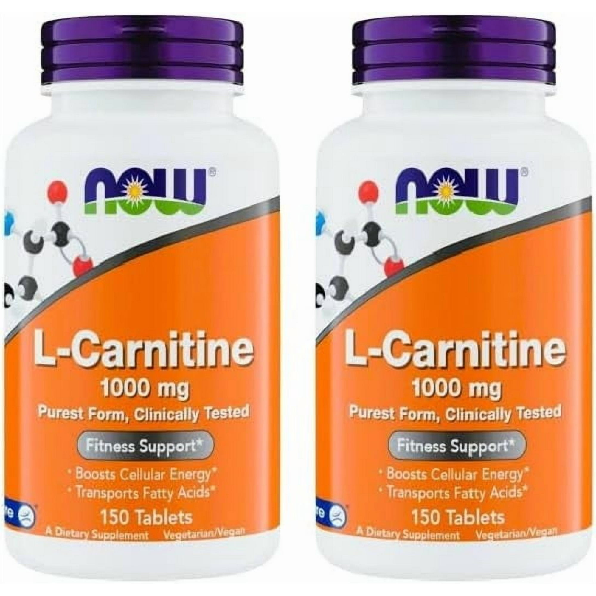 Now Supplements L-Carnitine 1000mg - 150 Tablets, Supports Lean Muscle Growth, Carnipure, Non-GMO, Kosher, Ideal for Vegans, Athletes, and Energy Support (Pack of 2)