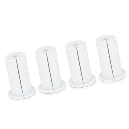 BIMZUC 4PCS Ethernet Cable Grommet 1 Inch / 25.4 mm Rubber Cable Wall Pass Through Bushing Kit for Home and Outdoors, Premium Wire Routing Wall Grommets for Fast Installation, White