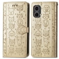 thumbnail image 3 of Funda Cartera FOXDOCK para Motorola Moto G85 , Flip PU con Relieve de Gatos y Perros, Tarjetero y Soporte, 3 of 6