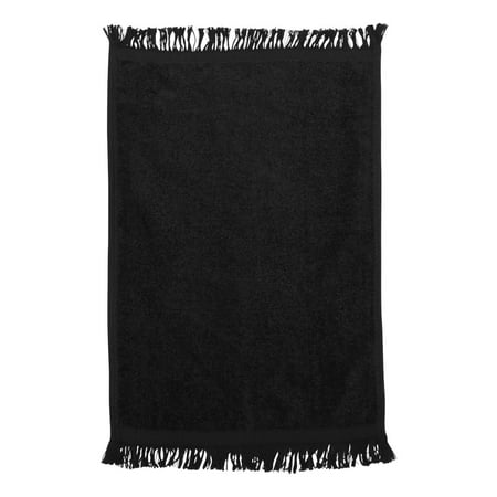 Q-Tees - Fringed 100% Cotton Fingertip Towel (11"W x 18"L)