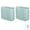 Soft Aqua, variant on iDesign Small Slim Plastic Bathroom Trash Can, Garbage Can for Bedroom, Office, Desk, Dorm, Gray