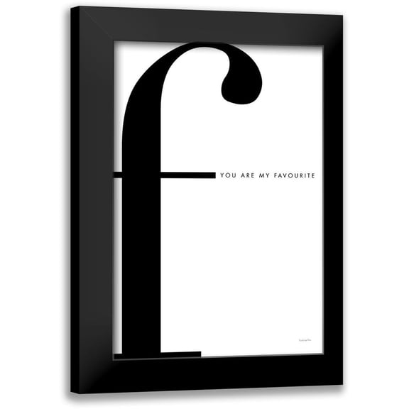 Charro, Mercedes Lopez 11x14 Black Modern Framed Museum Art Print Titled - F is for favorite on White