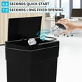 thumbnail image 2 of BIQWBIC 13 Gallon Plastic Automatic Trash Can,Motion Sensor Kitchen Trash Can for Kitchen, Bathroom, Office, Black, 2 of 6