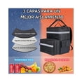 thumbnail image 3 of Mochila de Repartidor Aislada, Mochila de Entrega de Alimentos Expandible Con Tablero De Aislamiento 2 Pcs, Bolsa Termica Impermeable Delivery para Bicicletas Moto Uber Eats,Rappi, 3 of 7