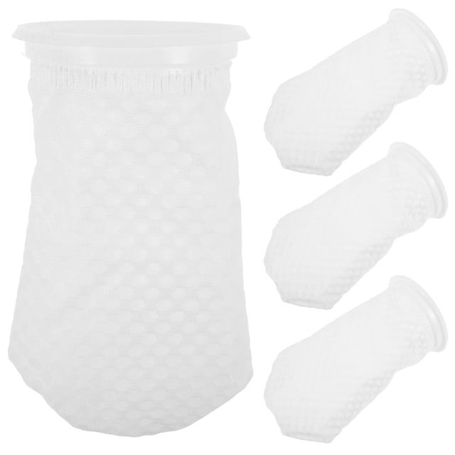 Miangastore 4pcs Aquarium Filter 3D Honeycomb Design Filter Socks Antioverflow Filter Sock