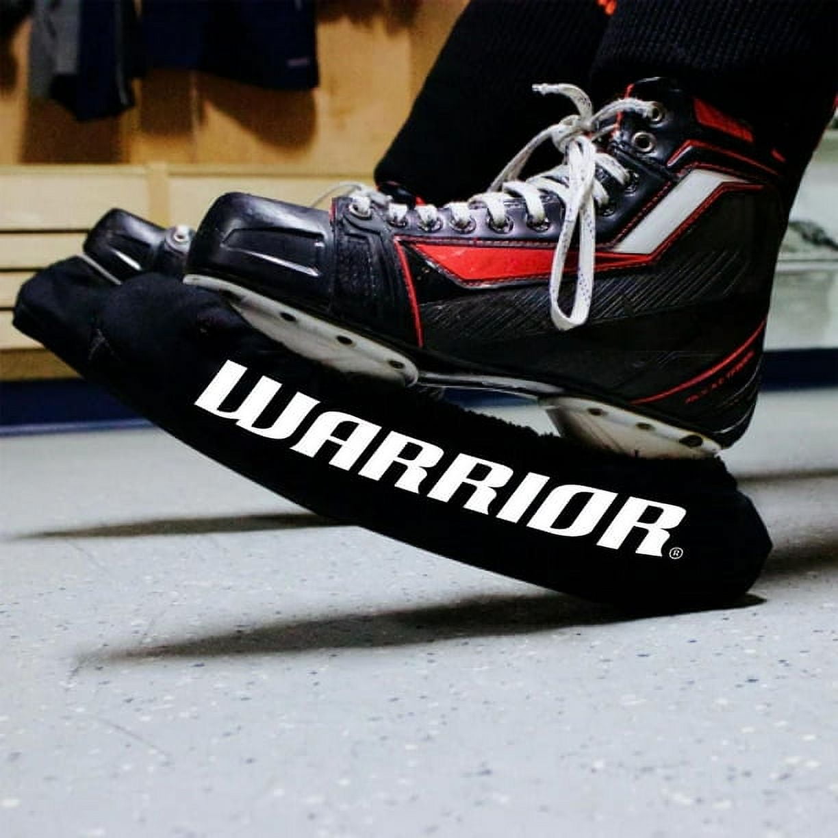 Protège-lames Warrior Jeune – Noir – Tailles J8 à J13