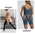thumbnail image 4 of Bolsa de gimnasio Ineeatu pequeña de 14 pulgadas para mujeres y hombres, color gris, 4 of 7