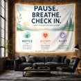 thumbnail image 6 of Mindfulness Guide Across Sage Hills and Blue Water, Calming Minimalist for Wellness Fans, Mental Health Wall Art, New Home Gift, Tapestry Wall Hanging for Bedroom and Studio, 6 of 7